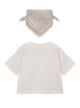 Maglietta Mayoral con bandana beige per bambina