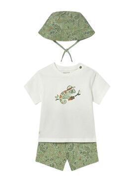 Set tre pezzi Mayoral Camaleón verde per bambino