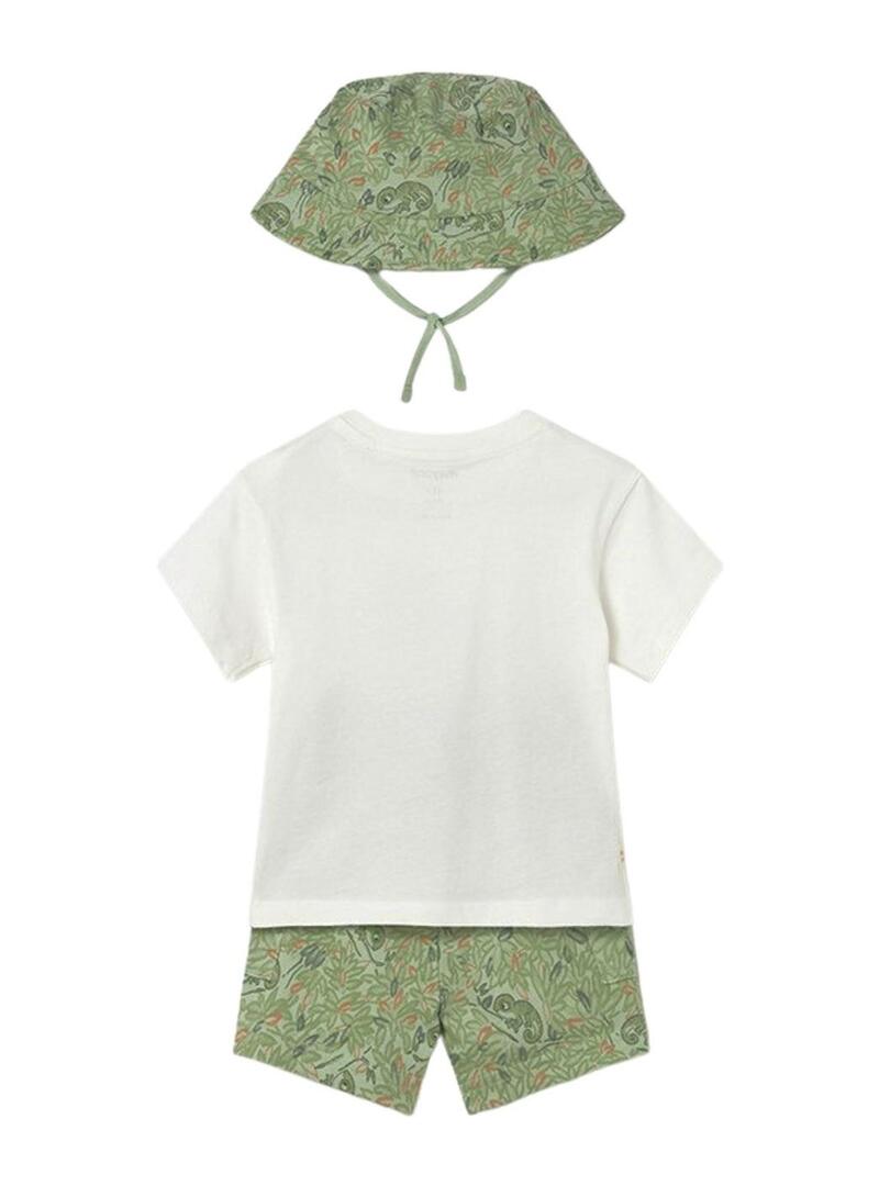 Set tre pezzi Mayoral Camaleón verde per bambino