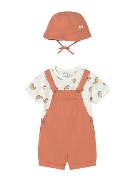 Set con peto Mayoral camaleonte arancione per bambino