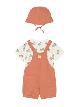 Set con peto Mayoral camaleonte arancione per bambino