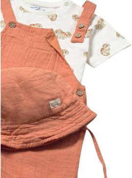 Set con peto Mayoral camaleonte arancione per bambino