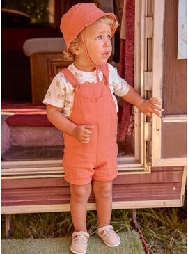 Set con peto Mayoral camaleonte arancione per bambino