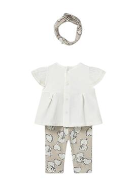 Set di tre pezzi Mayoral con orsetti crudi per neonati.