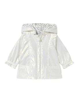 Giacca a vento Mayoral reversibile bianca per neonato