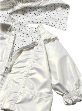 Giacca a vento Mayoral reversibile bianca per neonato