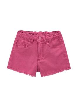 Pantaloncini Mayoral in gabardine fucsia per ragazza