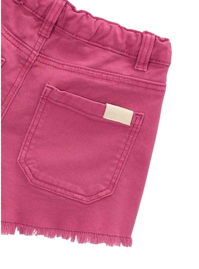 Pantaloncini Mayoral in gabardine fucsia per ragazza