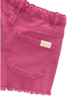 Pantaloncini Mayoral in gabardine fucsia per ragazza