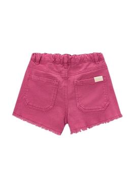 Pantaloncini Mayoral in gabardine fucsia per ragazza