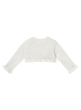 Giacca Mayoral tricot base bianca neonato