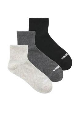 Confezione di calzini grigi Jack and Jones Cluca per uomo.