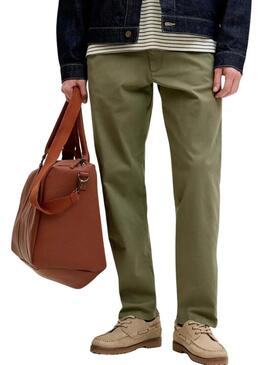 Pantaloni Jack and Jones Kane verde cinese per uomo.