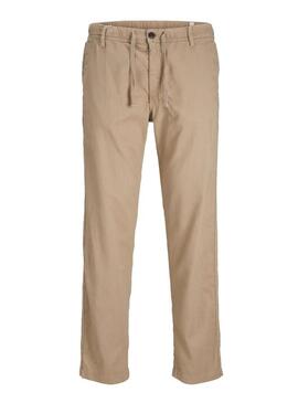 Pantaloni Jack and Jones Kane Bindi beige per uomo