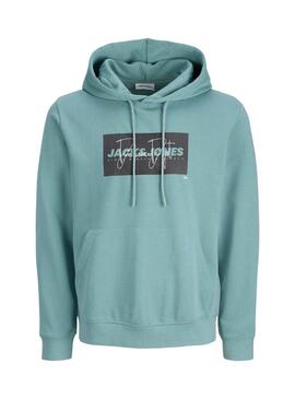 Felpa Jack and Jones Cole turchese per uomo