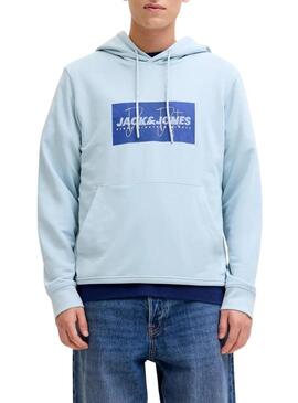 Felpa Jack and Jones Cole blu per uomo