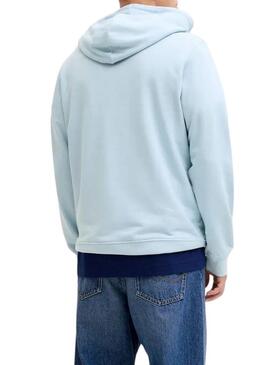Felpa Jack and Jones Cole blu per uomo