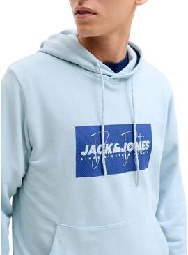 Felpa Jack and Jones Cole blu per uomo