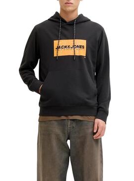 Felpa Jack and Jones Cole nera per uomo
