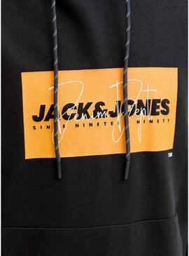 Felpa Jack and Jones Cole nera per uomo
