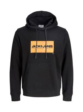 Felpa Jack and Jones Cole nera per uomo