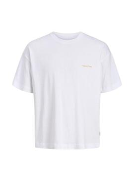 Maglietta Jack and Jones Ontauk bianca per bambino.