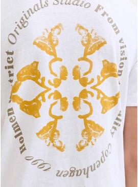 Maglietta Jack and Jones Ontauk bianca per bambino.