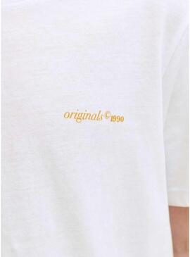 Maglietta Jack and Jones Ontauk bianca per bambino.