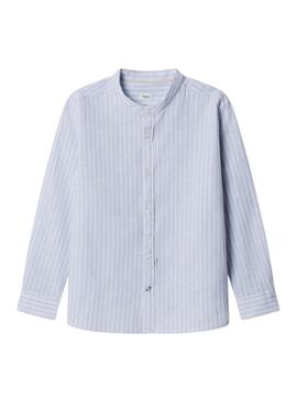 Camicia Pepe Jeans James a righe blu per bambino