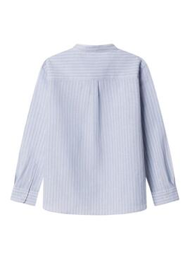 Camicia Pepe Jeans James a righe blu per bambino