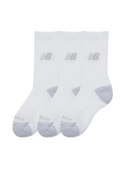 Pacco calzini New Balance Youth Active bianchi per bambini