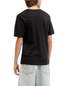 Maglietta nera Jack and Jones Ontauk per bambino.