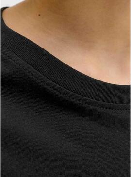 Maglietta nera Jack and Jones Ontauk per bambino.