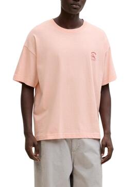 Maglietta Jack and Jones Montauk rosa per uomo