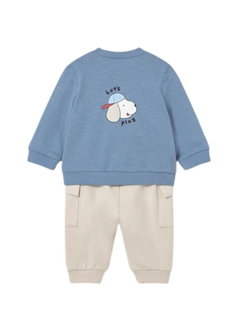 Set Mayoral due look sport blu e rosso per neonati.