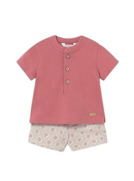 Set Mayoral maglietta rosa e bermuda