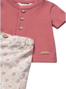 Set Mayoral maglietta rosa e bermuda