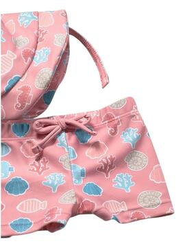 Set Mayoral pesce bianco e corallo con berretto per bambini