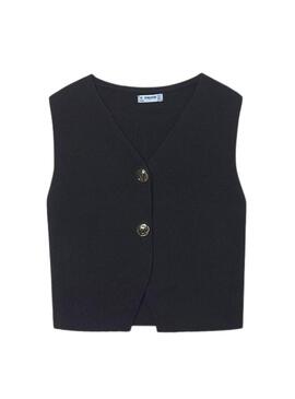 Gilet Mayoral blu scuro a maglia per bambina