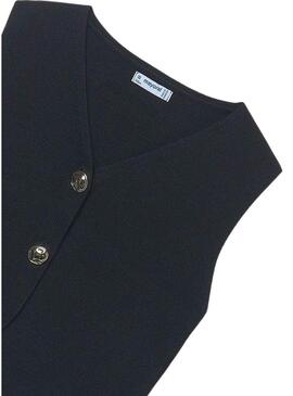 Gilet Mayoral blu scuro a maglia per bambina