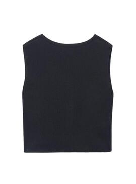 Gilet Mayoral blu scuro a maglia per bambina