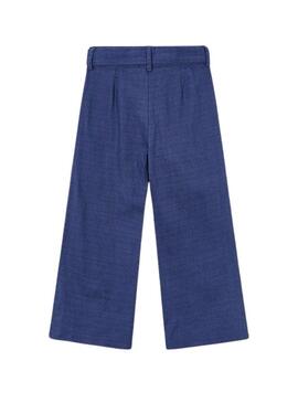 Pantaloni Mayoral ricamati blu navy per bambina.