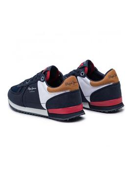 Sneaker Pepe Jeans Sydney Basic Blu Navy Bambino