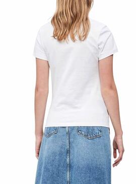 T-Shirt Calvin Klein Classic Bianco Per Donna