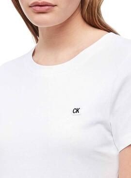 T-Shirt Calvin Klein Classic Bianco Per Donna
