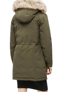 Calvin Klein Feather Parka Verde Per Donna