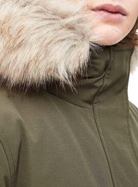 Calvin Klein Feather Parka Verde Per Donna