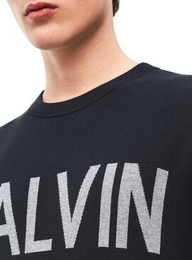 Maglia Logo Calvin Klein nero da Uomo
