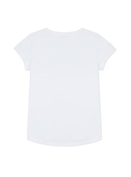T-Shirt Logo Kenzo JG bianco per Bambina