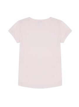 T-Shirt Logo Kenzo JG rosa per Bambina